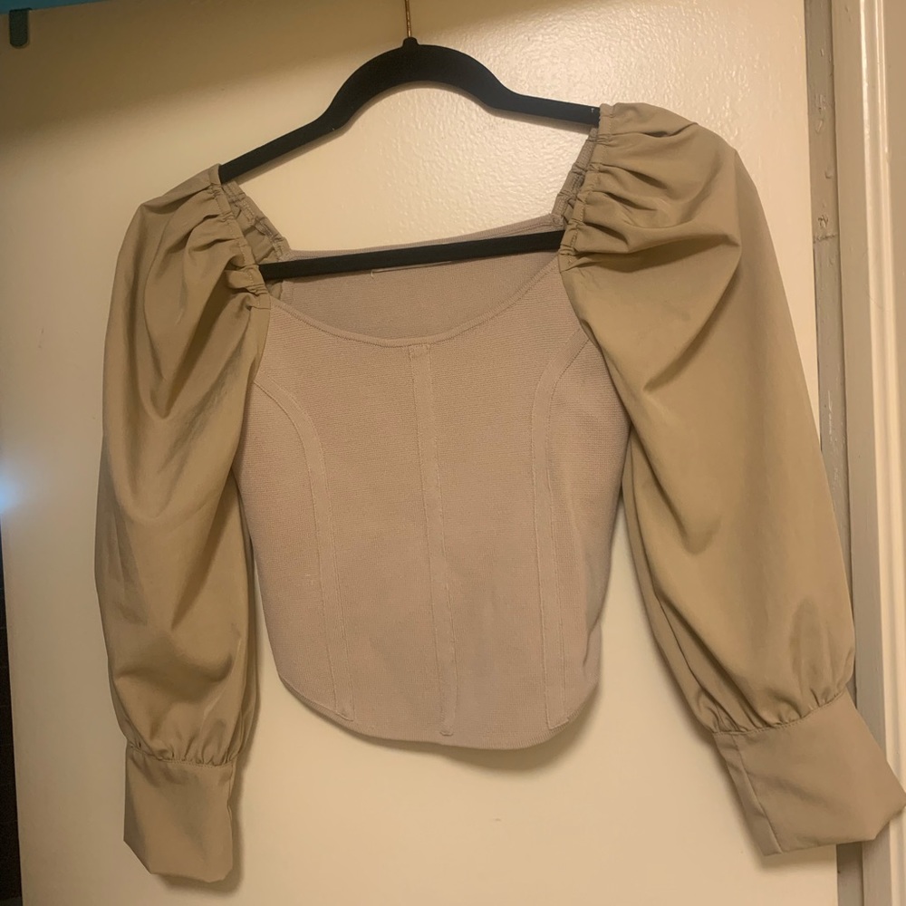 Tan crop top